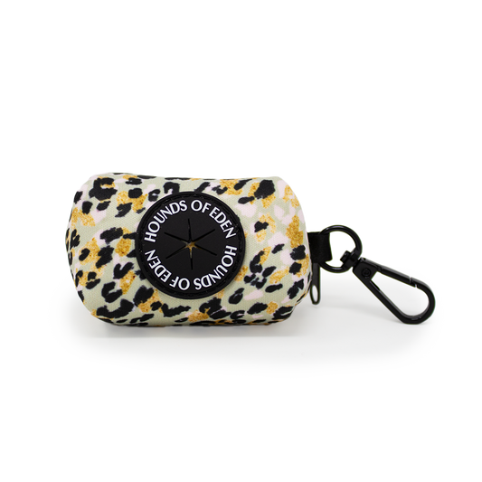 Sage Leopard Design Poop Bag Holder